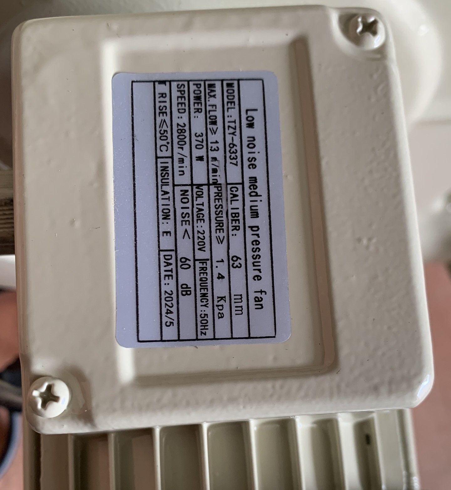 Quạt Ly Tâm Vỏ Sắt Omysu TZY-6337 / TZY-7655 / TZY-7675 / TZY-96110 / TZY-1500