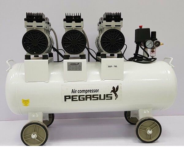 MÁY NÉN KHÍ KHÔNG DẦU,GIẢM ÂM PEGASUS TM-OF750x3 - 120L