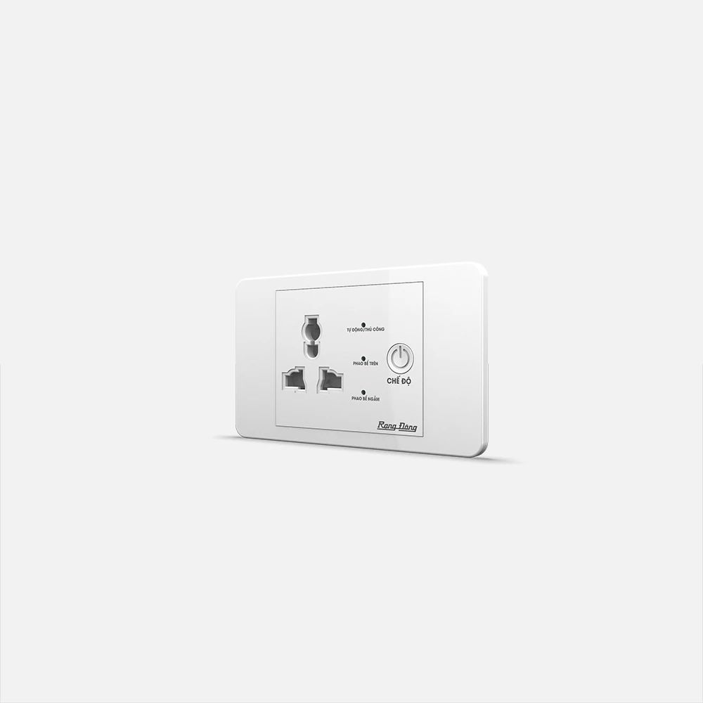 Ổ cắm máy bơm Rạng Đông OC03.MB 16A, tải hoạt động đến 1500W