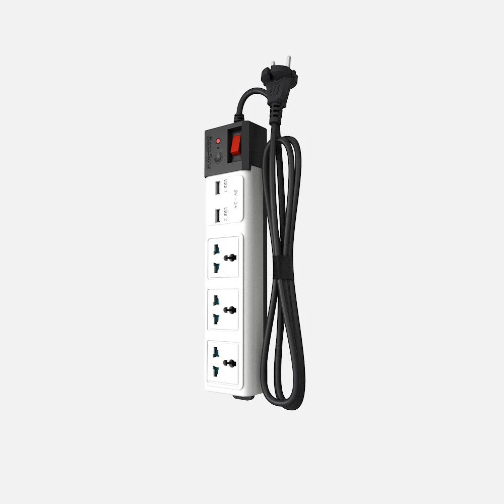Ổ cắm đa năng USB chống giật Rạng Đông OC04.USB dây 3m 10A