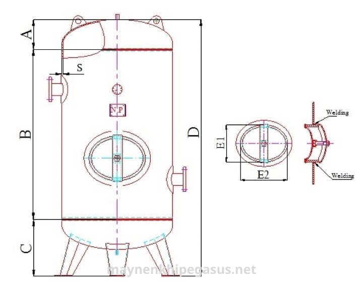 Bình chứa khí nén Pegasus 2000 lít