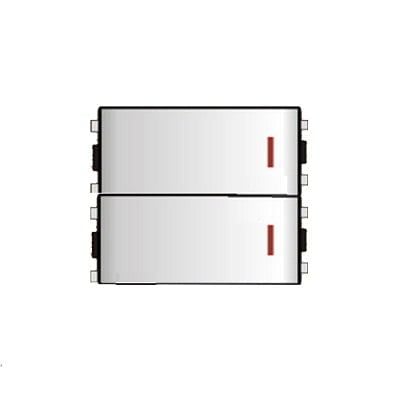Công tắc 1 chiều đôi có dạ quang Sino SCS/2/F màu trắng