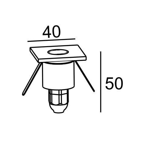 Đèn LED chiếu chân âm tường NSL2102 Nanoco cho cầu thang, lối đi