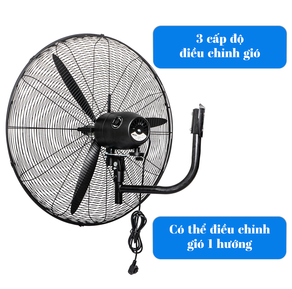 Quạt treo công nghiệp Deton - DFP500-TW -130W - sải cánh 50cm