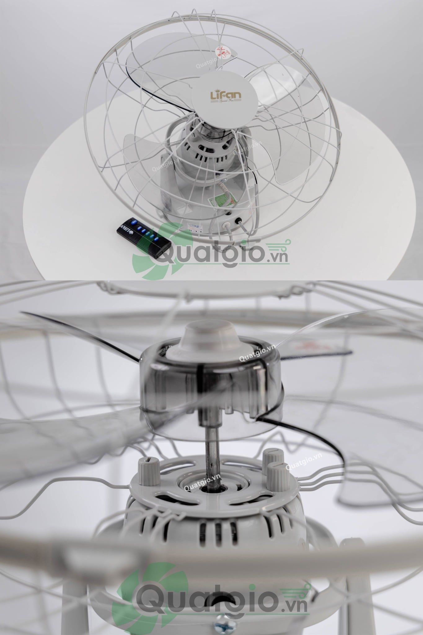 QUẠT TRẦN ĐẢO LIFAN TĐ-16RC (REMOTE) - Sải cánh 40cm- 45W