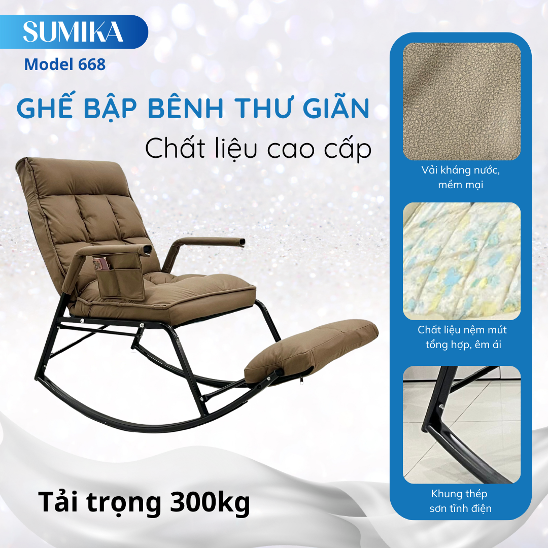 Ghế Bập Bênh Thư Giãn Sumika 668