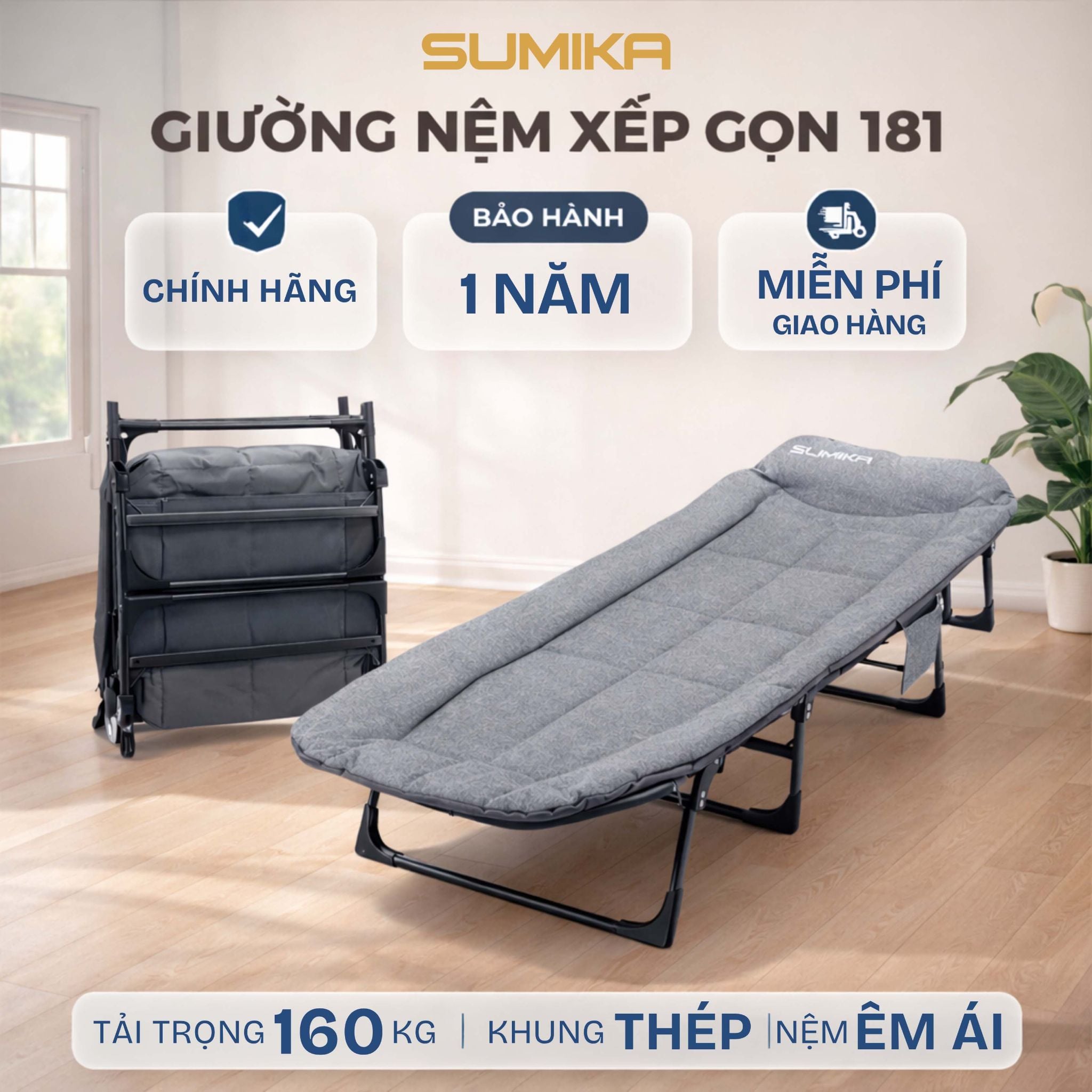 Giường Xếp Gọn Sumika 181