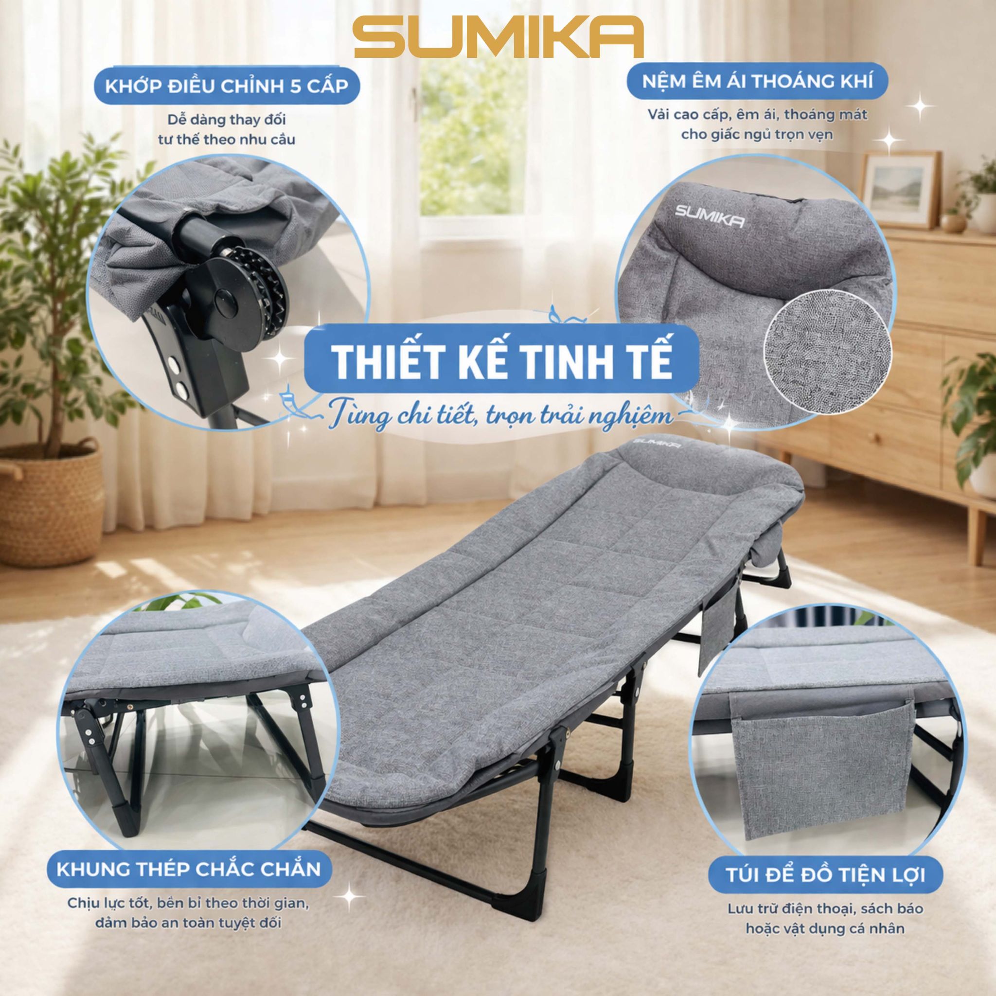 Giường Xếp Gọn Sumika 181