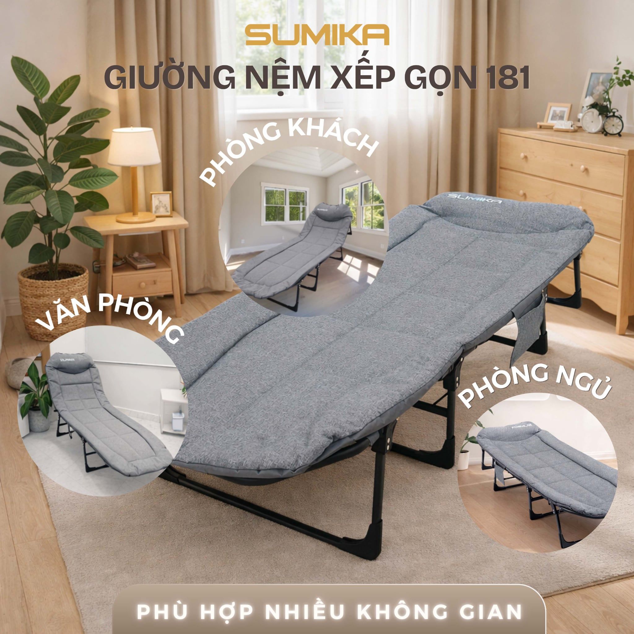 Giường Xếp Gọn Sumika 181