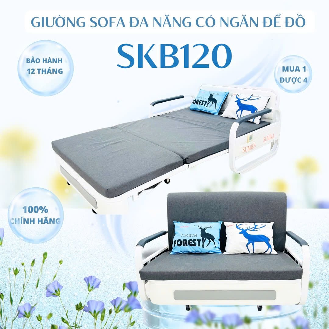 Ghế Sofa Giường Gấp Gọn Thông Minh SUMIKA SKB120