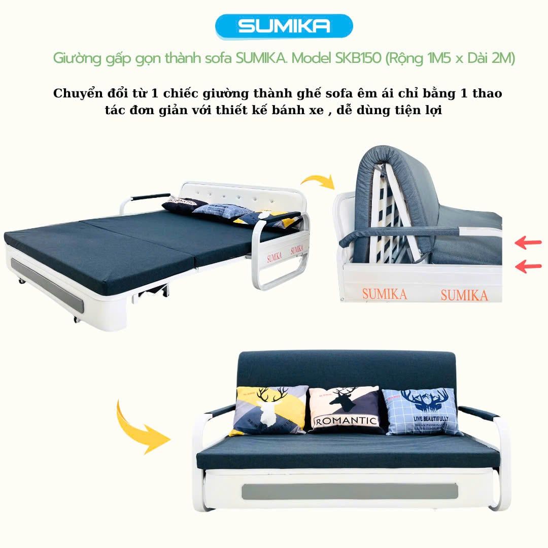 Ghế Sofa Giường Gấp Gọn Thông Minh SUMIKA SKB150