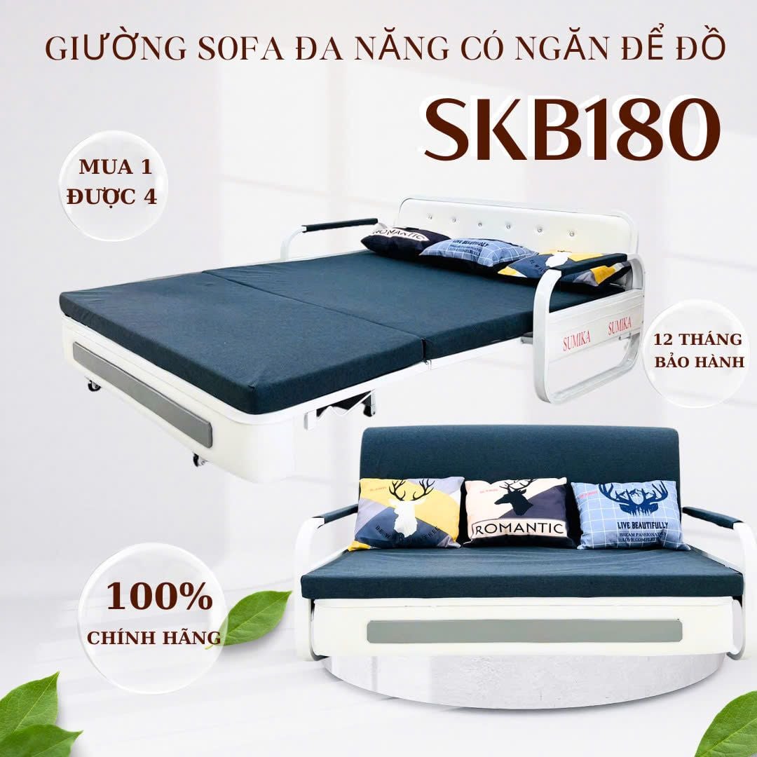 Ghế Sofa Giường Gấp Gọn Thông Minh SUMIKA SKB180
