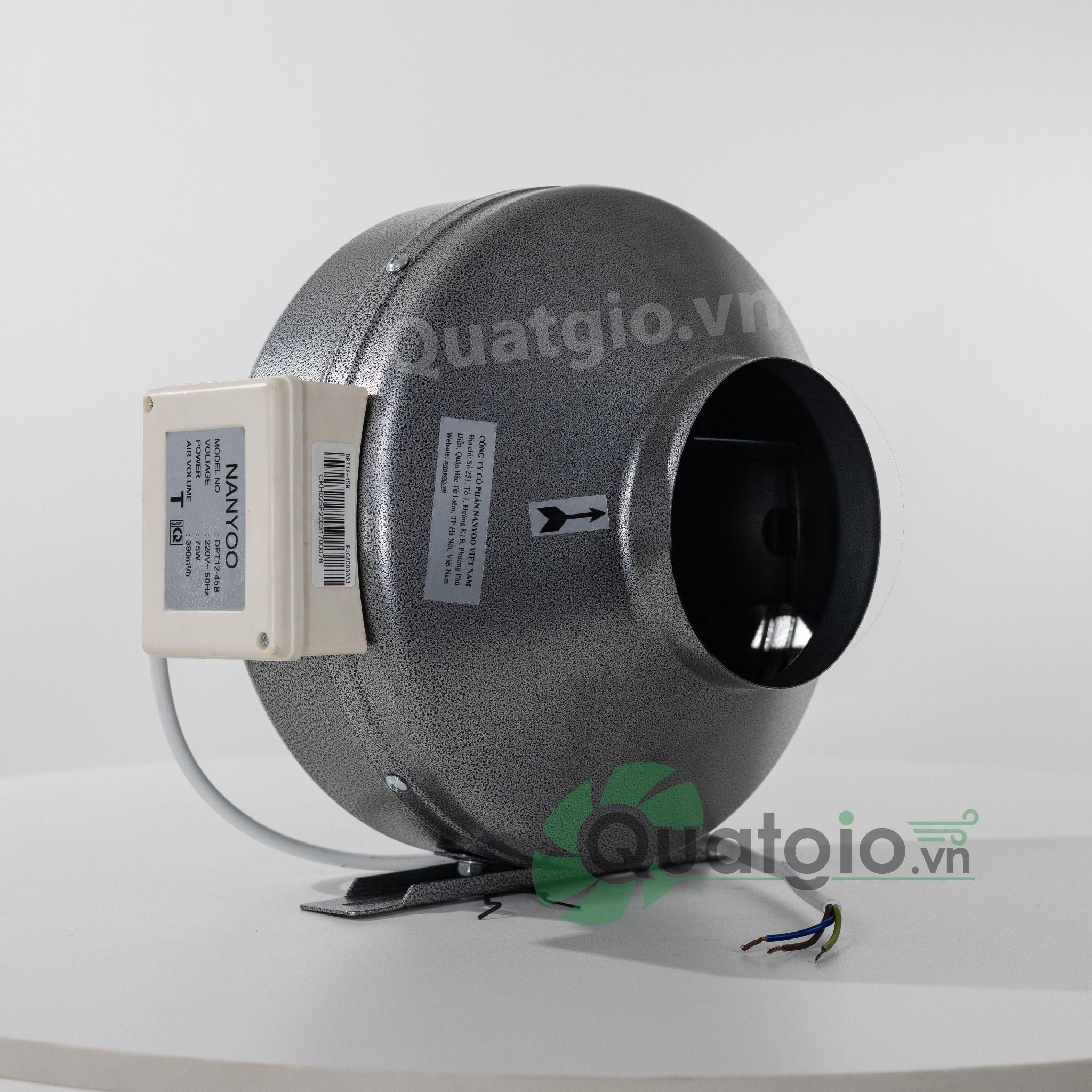 Quạt thông gió tròn nối ống đồng trục Nanyoo (ip44) DPT10-35B / DPT12-45B / DPT15-55B / DPT20-66B / DPT25-66B / DPT31-66B
