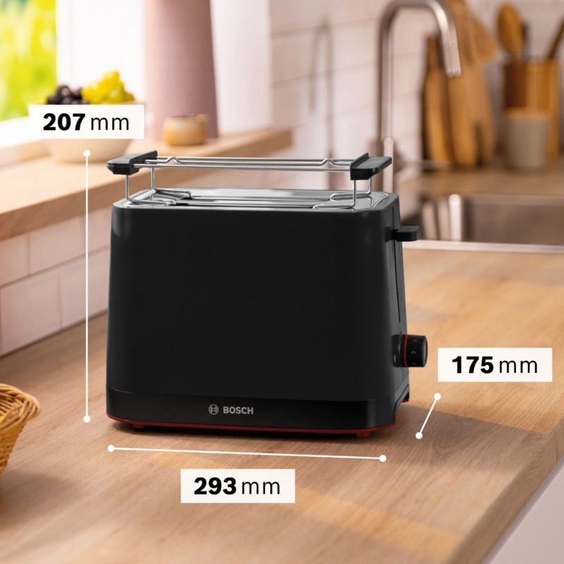 Máy nướng bánh mì sandwich Bosch TAT3M123 950W màu đen