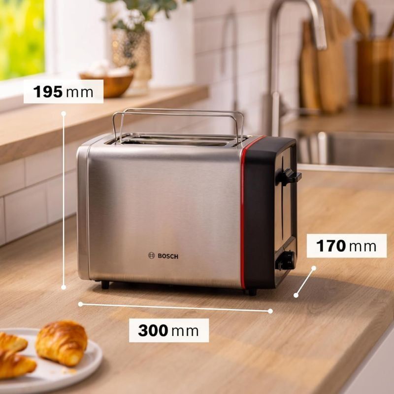 Máy nướng bánh mì sandwich Bosch TAT6M420 970W inox