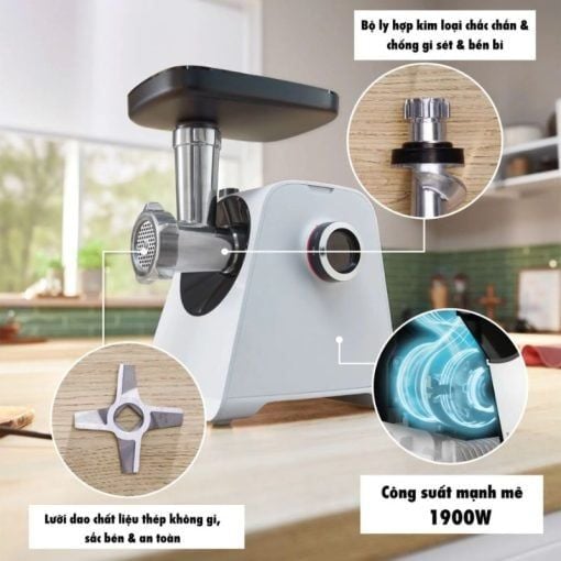 Máy xay thịt bán chuyên nghiệp Bosch MFWS420W công suất tối đa 1900W