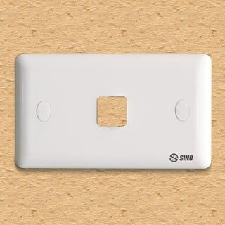 Mặt 1 lỗ cho công tắc ổ cắm Sino S191 dòng S19 màu trắng