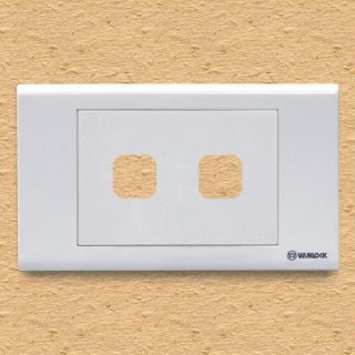 Mặt 2 lỗ cho công tắc ổ cắm Sino S182/X dòng S18 màu trắng
