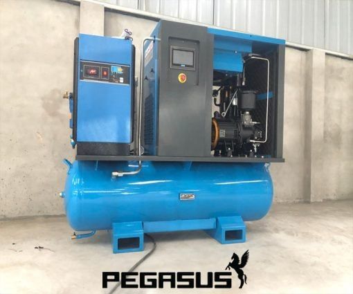Sản phẩm mới tổ hợp bộ 3 máy nén trục vít, bình tích và máy sấy khi công ty Thiên Mã Model: TMCP-20HP