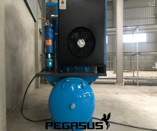 Sản phẩm mới tổ hợp bộ 3 máy nén trục vít, bình tích và máy sấy khi công ty Thiên Mã Model: TMCP-20HP