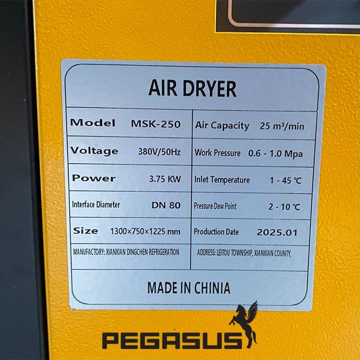 Máy sấy khí nén Pegasus TMMSK-250