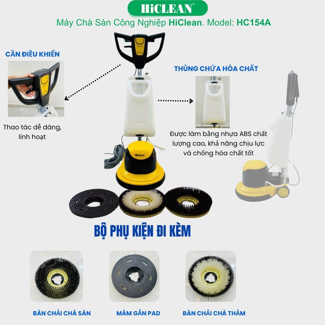 Máy Chà Sàn Công Nghiệp HiClean HC154A