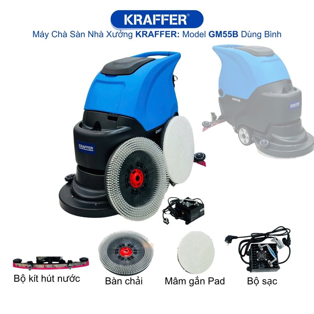 Máy Chà Sàn Nhà Xưởng Kraffer GM55B