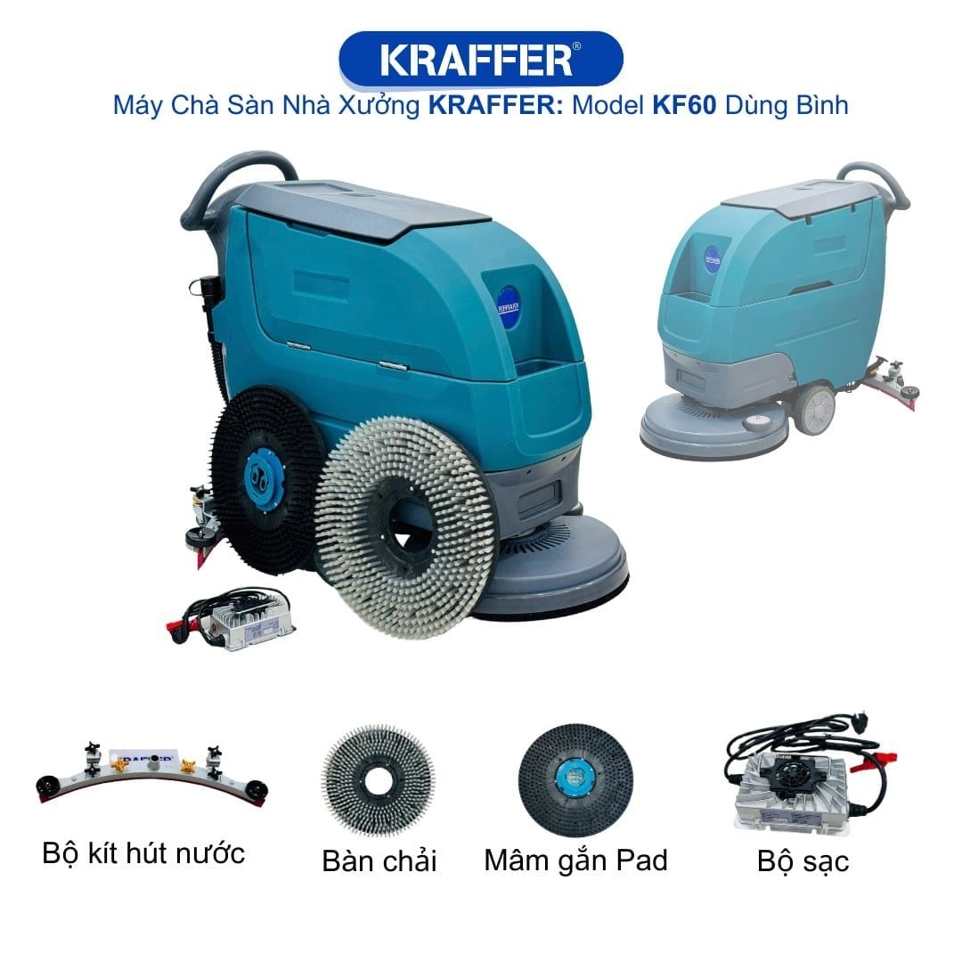 Máy chà sàn liên hợp công nghiệp Kraffer. Model: KF60