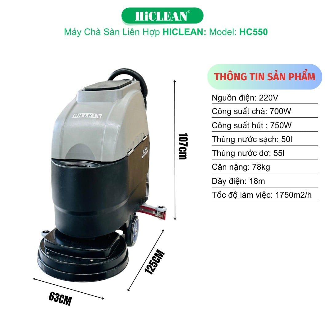 Máy Chà Sàn Liên Hợp HiClean HC550