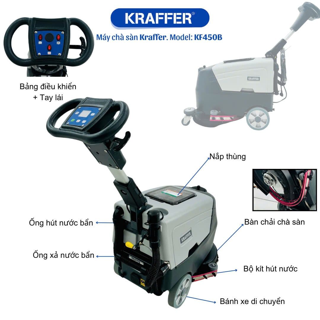 Máy Lau Sàn Liên Hợp Kraffer KF450B