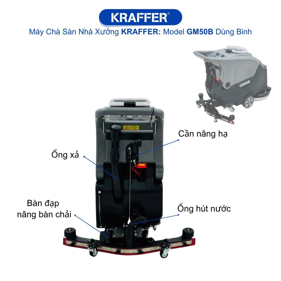Máy Chà Sàn Nhà Xưởng Kraffer GM50B