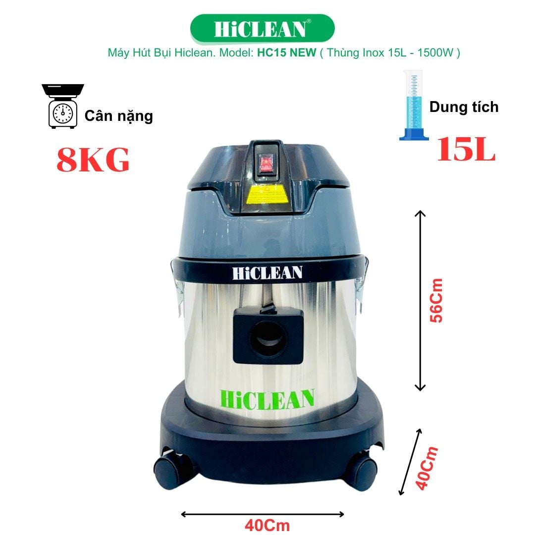 Máy Hút Bụi Công Nghiệp HiClean HC15 NEW –