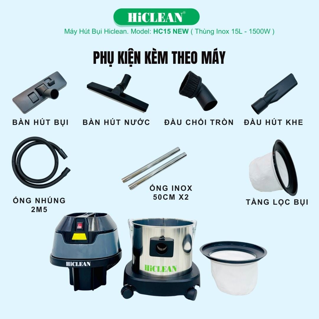 Máy Hút Bụi Công Nghiệp HiClean HC15 NEW –