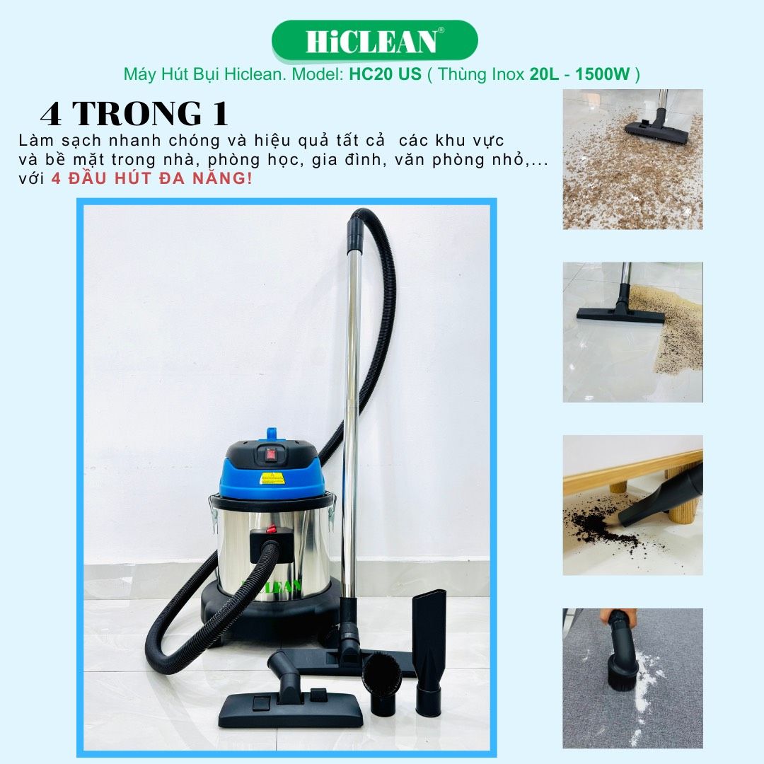Máy Hút Bụi Công Nghiệp HiClean HC 20/US