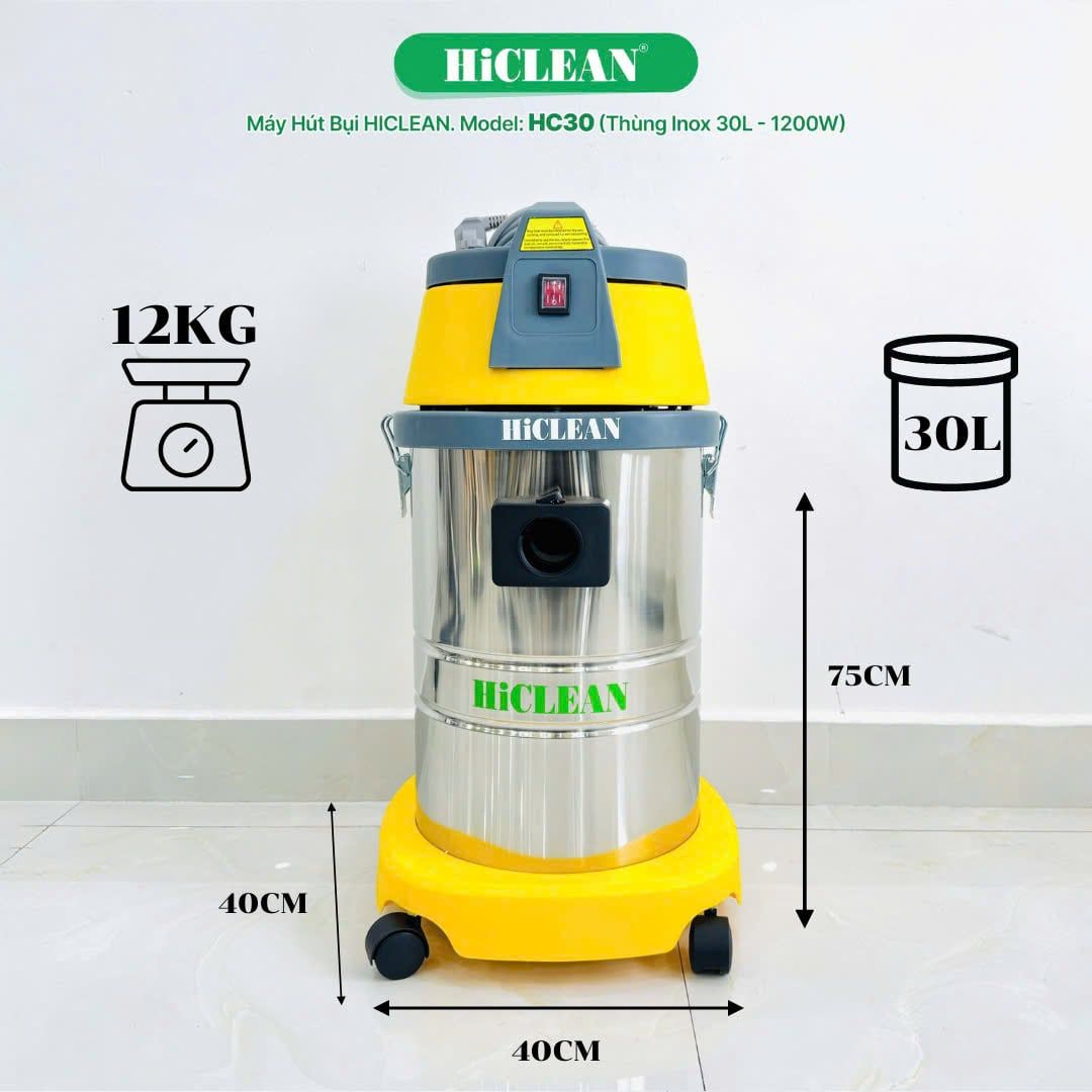 Máy Hút Bụi Hút Nước Công Nghiệp HiClean HC30