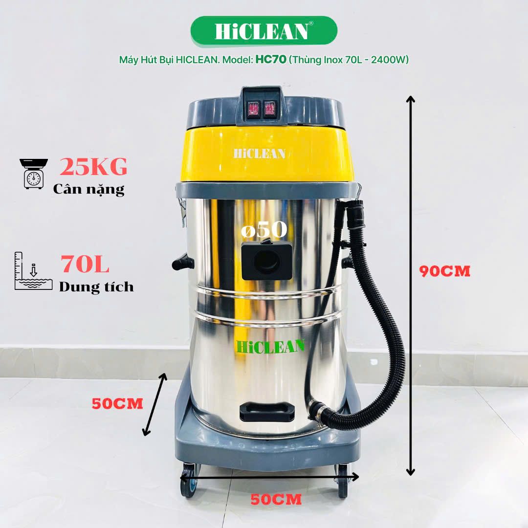 Máy Hút Bụi Hút Nước Công Nghiệp HiClean HC70