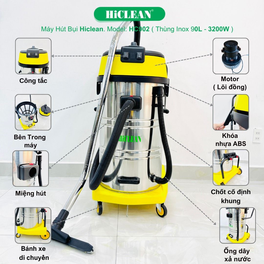 Máy Hút Bụi Công Nghiệp HiClean HC 902