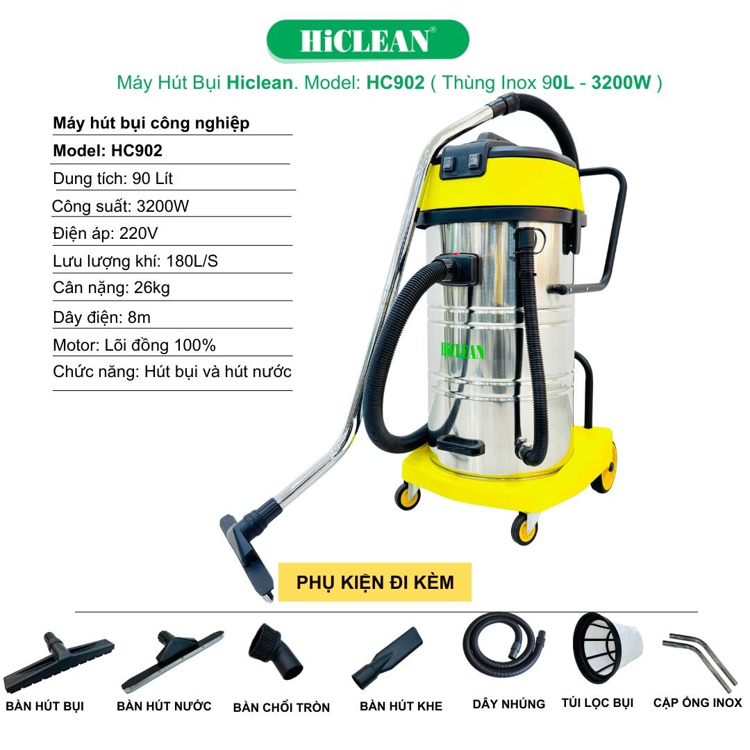 Máy Hút Bụi Công Nghiệp HiClean HC 902