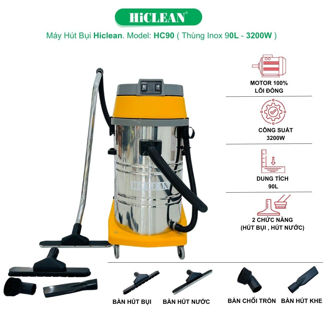 Máy Hút Bụi Công Nghiệp HiClean HC90