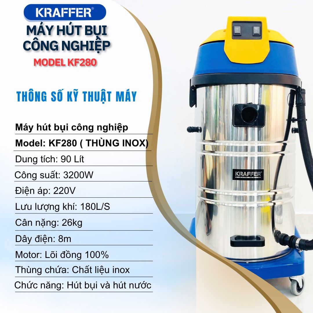 Máy Hút Bụi Công Nghiệp Kraffer KF280