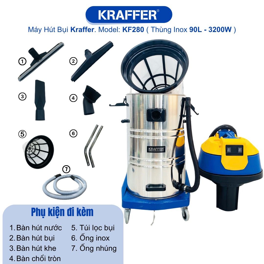 Máy Hút Bụi Công Nghiệp Kraffer KF280