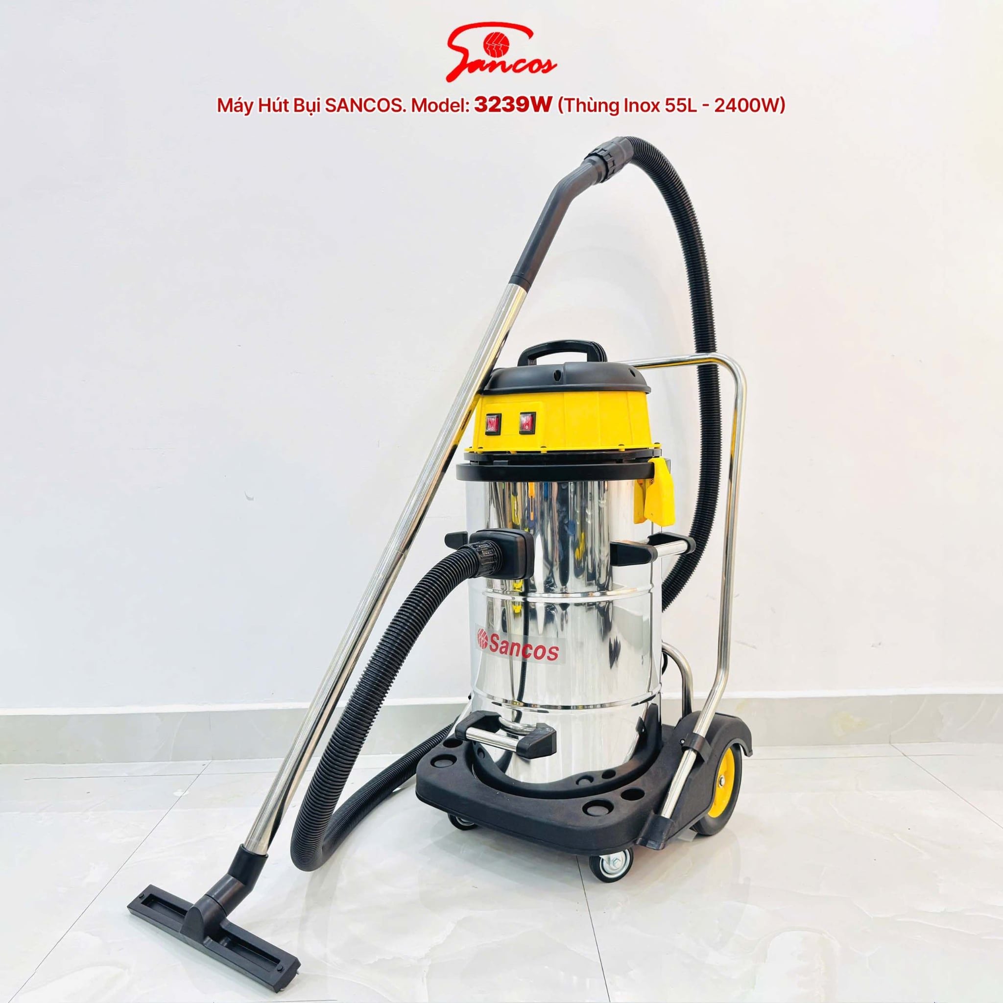 Máy hút bụi công nghiệp Sancos. Model: 3239W