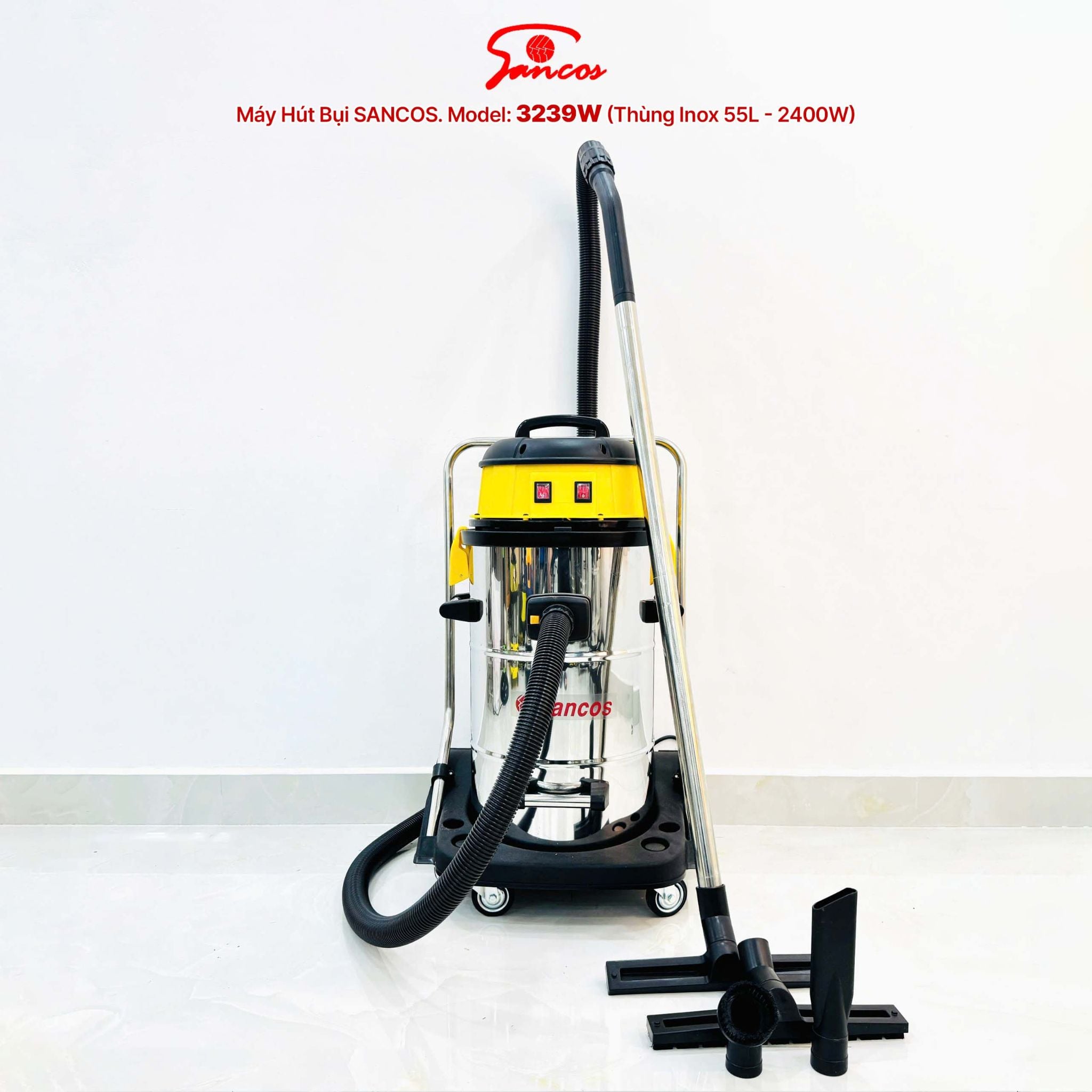 Máy hút bụi công nghiệp Sancos. Model: 3239W