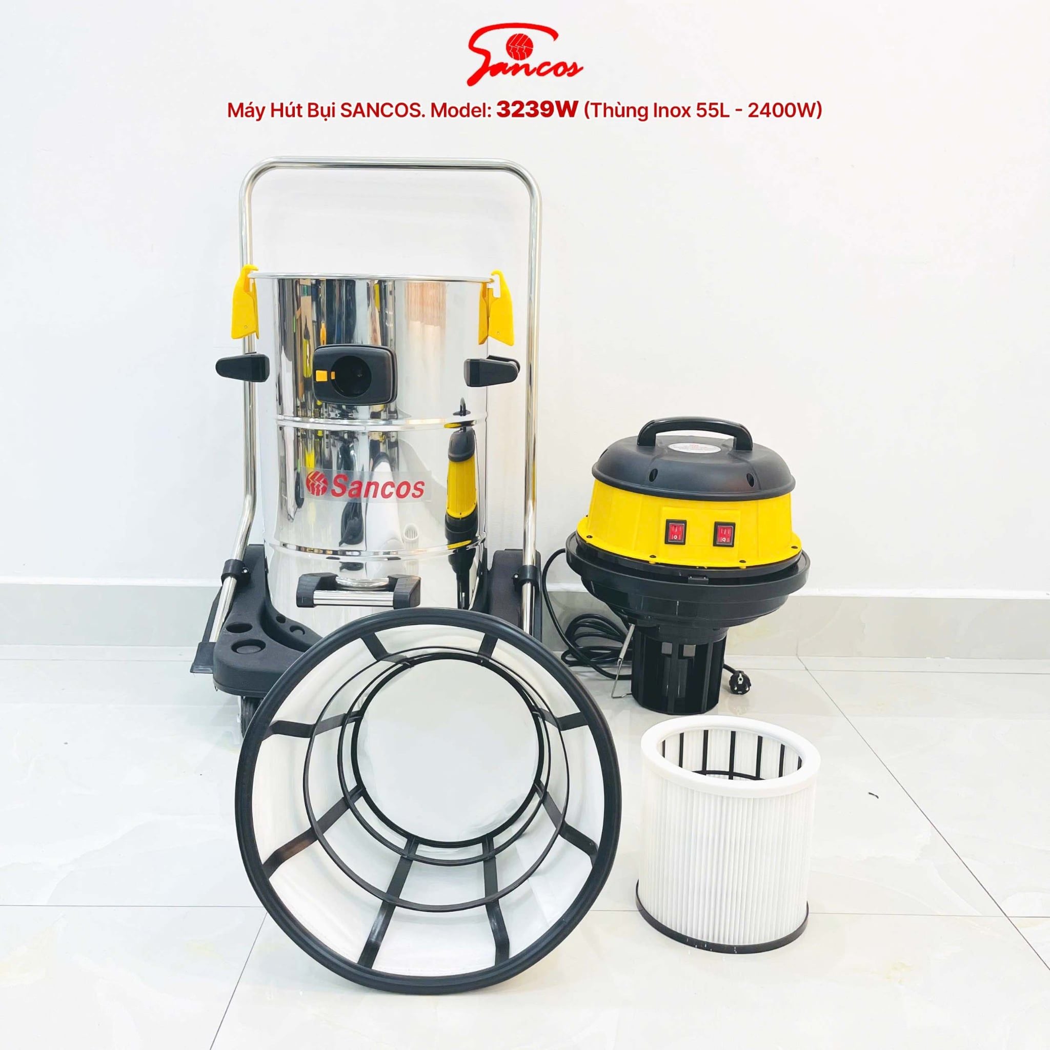 Máy hút bụi công nghiệp Sancos. Model: 3239W
