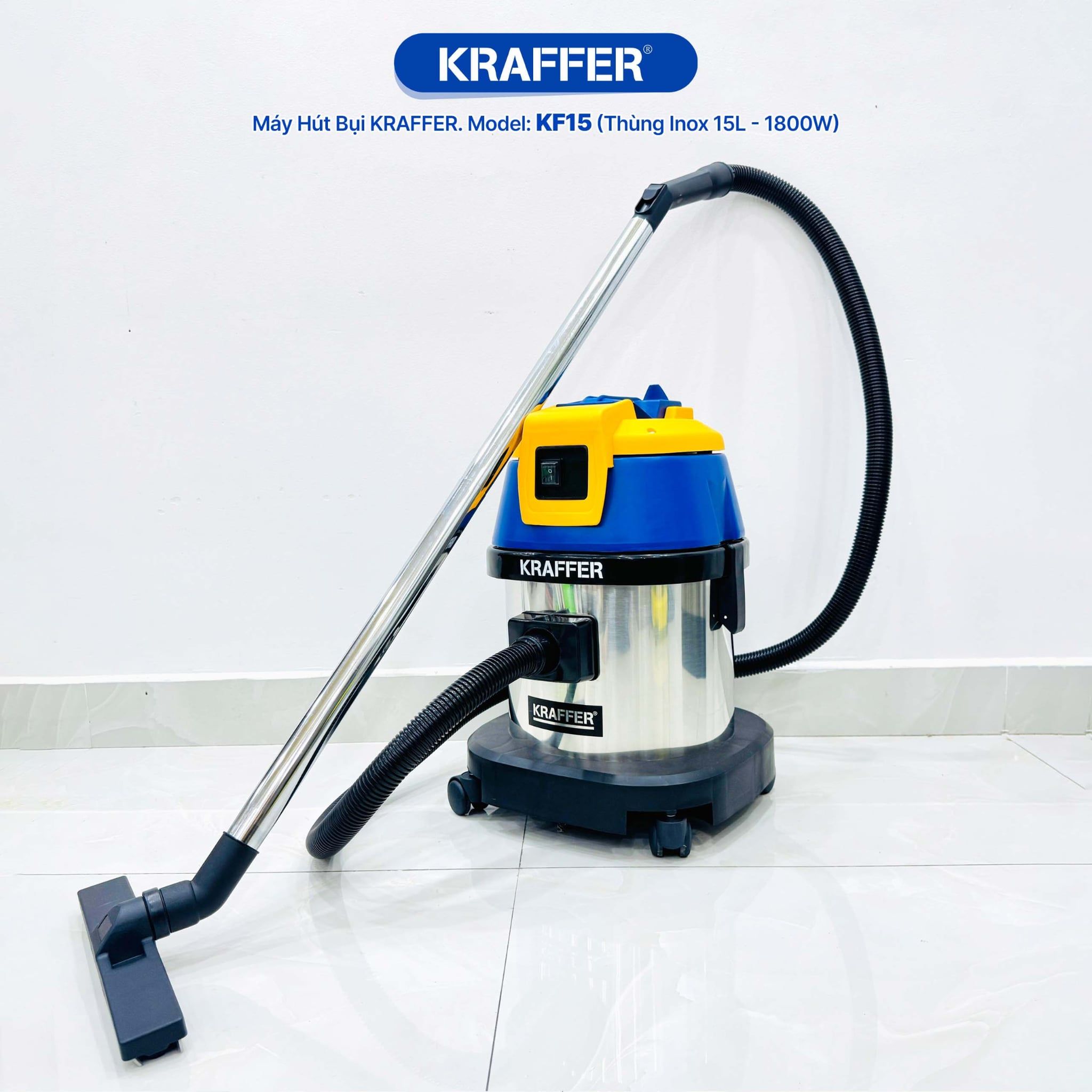 Máy Hút Bụi Hút Nước Công Nghiệp Kraffer KF15