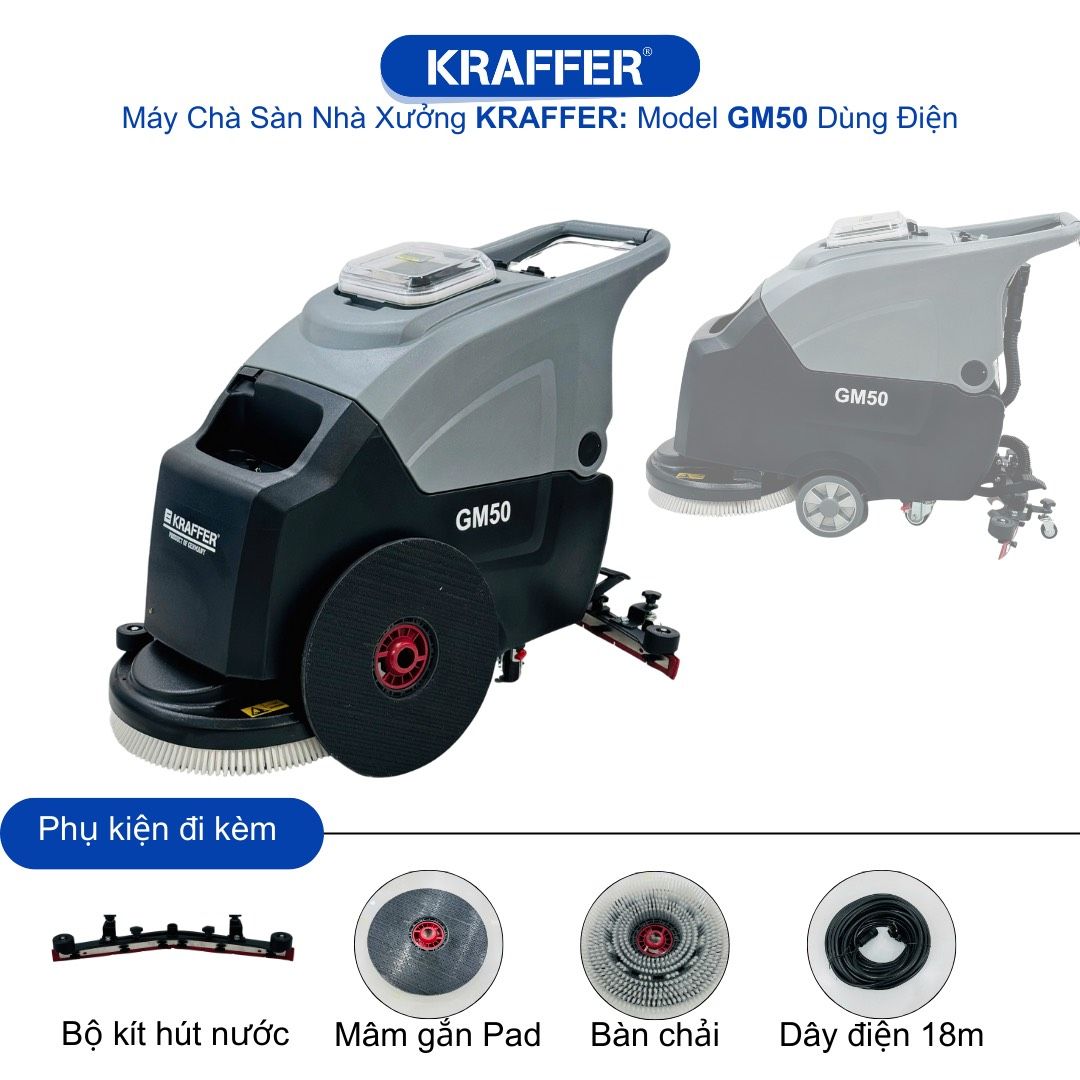 Máy Chà Sàn Nhà Xưởng Kraffer GM50