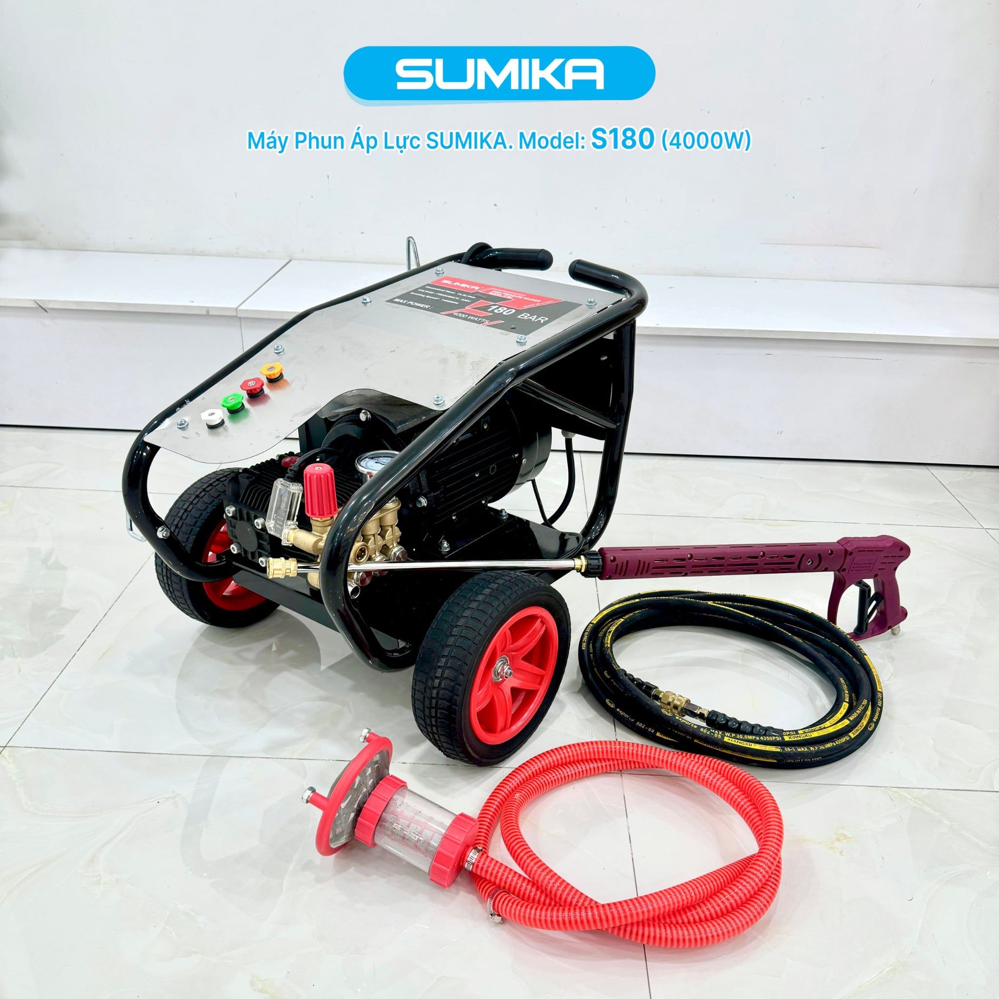 Máy phun bắn tia nước áp lực cao Sumika. Model: S180