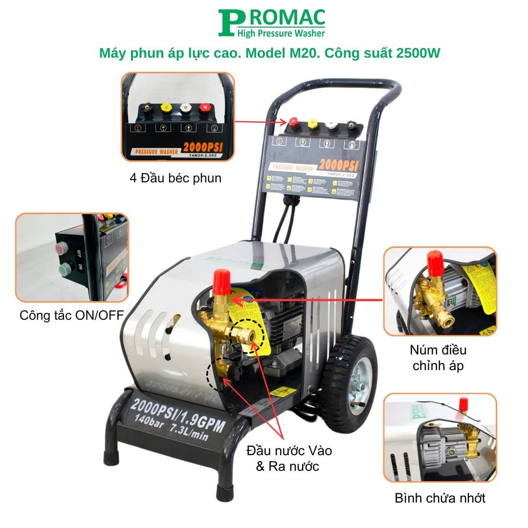Máy phun áp lực PROMAC. Model: M20