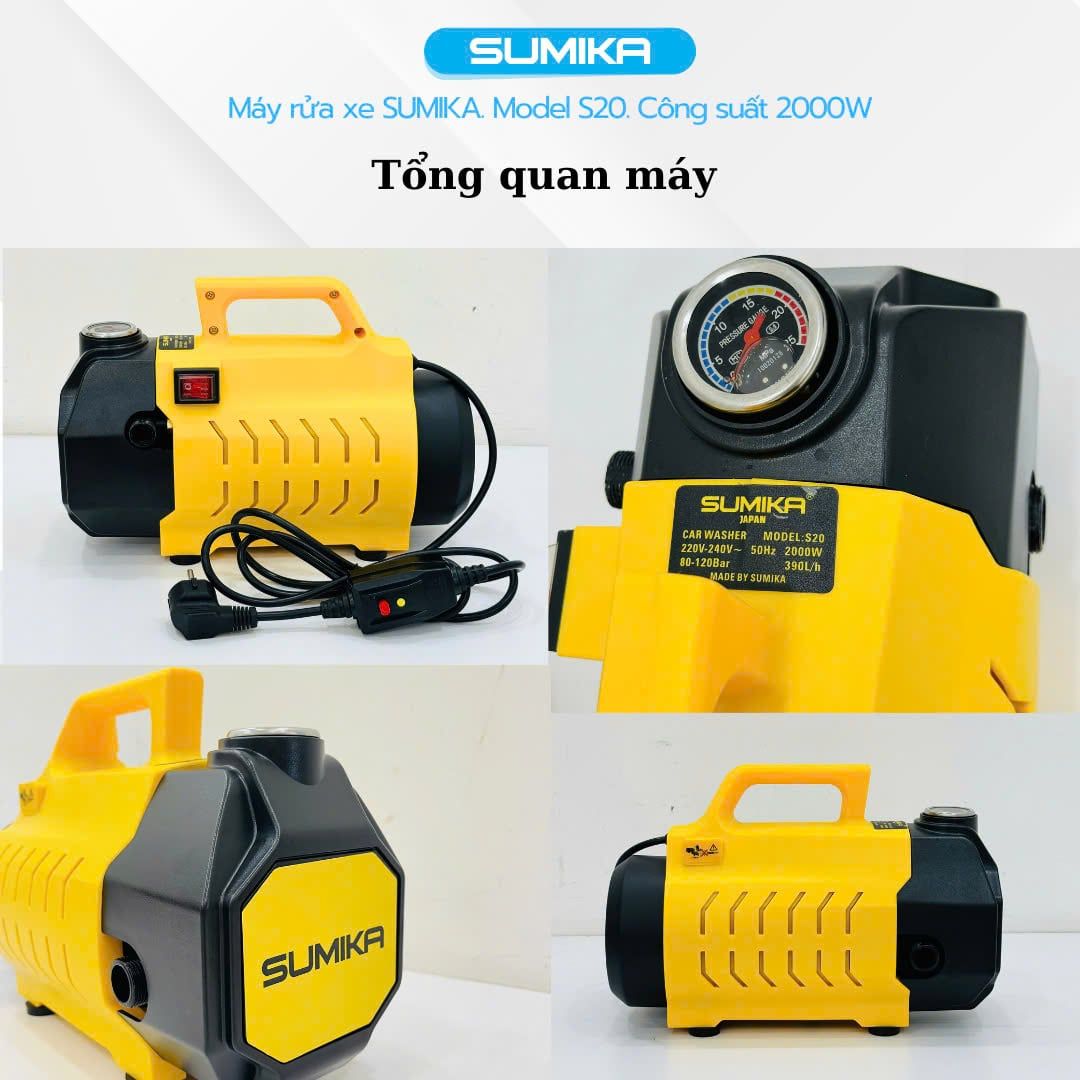 Máy phun bắn tia nước áp lực cao Sumika. Model: S20