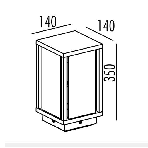 Đèn gắn trụ, gắn tường ngoài trời Nanoco NBB1463 loại dùng bóng